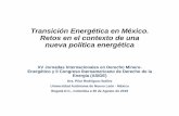 Transición Energética en México. Retos en el contexto de ...