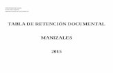 TABLA DE RETENCIÓN DOCUMENTAL MANIZALES