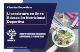 Licenciatura en línea Educación Nutricional Deportiva
