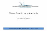 Clínica Obstétrica y Anestesia