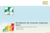 Rendición de Cuentas Vigencia 2012