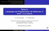 Tema 2: Lenguajes de Programación de Sistemas: C - SSOO ...