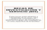 BECAS DE INVESTIGACIÓN Y SERVICO (BIS)