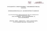 CUARTO INFORME TRIMESTRAL 2020 DESARROLLO AGROPECUARIO