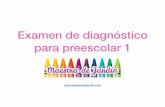 Examen de diagnóstico para preescolar 1