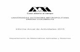 Informe Anual DMAS 2015 - División de Ciencias Naturales ...