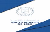 MANUAL PARA LOS ESTUDIANTES DE NUEVO INGRESO R3-2020
