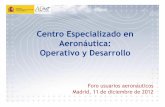 Centro Especializado en Aeronáutica: Operativo y Desarrollo
