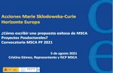 Acciones Marie Sklodowska-Curie Horizonte Europa