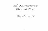 El Ministerio Apostólico Parte II