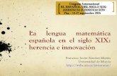 La lengua matemática española en el siglo XIX: herencia e ...