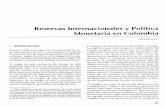 Reservas Internacionales Política Monetaria en Colombia