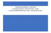 MEMORIA 2018 COLEGIO OFICIAL DE ENFERMERIA DE SEGOVIA