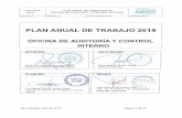 PLAN ANUAL DE TRABAJO 2019 - Portal de Transparencia