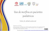 Uso de morfina en pacientes pediátricos