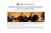CONDECORACIÓN AL PRIMER MINISTRO DE SAN VICENTE Y LAS ...