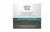 Clasificación Funcional Programática Informe Financiero