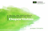 Acta de derechos antidopaje de los Deportistas