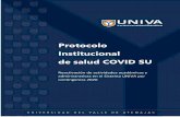 Protocolo Institucional de salud COVID SU - UNIVA