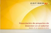 Financiación de proyectos de inversion en el exterior