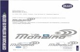 Certificado IRAM ISO 9001 - mondinosrl.com.ar