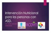 Intervención Nutricional para las personas con ASD.