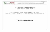 H. AYUNTAMIENTO XOCHIAPULCO MANUAL DE POLÍTICAS DE ...
