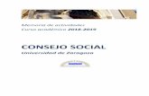 Memoria del curso 2018-2019 - Consejo Social