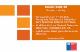 Proyecto de ley Renovación Ley N° 20.365, Franquicia ...