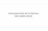 Interpretación de la Norma ISO 14001:2015