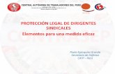 PROTECCIÓN LEGAL DE DIRIGENTES SINDICALES Elementos …