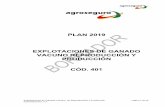 PLAN 2019 EXPLOTACIONES DE GANADO VACUNO REPRODUCCIÓN …