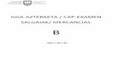 GGA-AZTERKETA / CAP-EXAMEN SALGAIAK/ MERCANCIAS