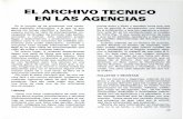 EL ARCHIVO TECNICO EN LAS AGENCIAS