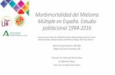Morbimortalidad del Mieloma Múltiple en España. Estudio ...