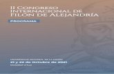 II CONGRESO INTERNACIONAL DE FILÓN DE ALEJANDRÍA