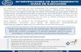 INTERVENCIONES DE MANTENIMIENTO GUÍAS DE EJECUCIÓN