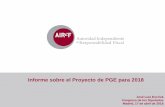 Informe sobre el Proyecto de PGE para 2018 - AIReF