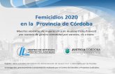 Femicidios 2020 en la Provincia de Córdoba