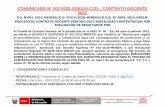 COMUNICADO N° 002-2022-UGEL05-CCD CONTRATO DOCENTE …