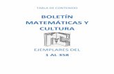 BOLETÍN MATEMÁTICAS Y CULTURA - DCB