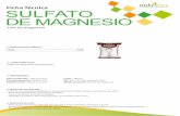 Ficha Técnica SULFATO DE MAGNESIO - Nutritec