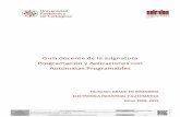 Guía docente de la asignatura Programación y Aplicaciones ...