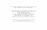 PERSEVERANDO PORQUE LA BENDICIÓN ESTÁ CERCA (Reunión de ...