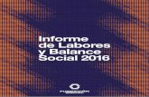 Informe de Labores y Balance Social 2016