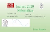 Ingreso 2020 Matemática
