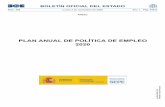 PLAN ANUAL DE POLÍTICA DE EMPLEO 2020 - Economistas