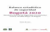 Balance estadístico de seguridad Bogotá 2020