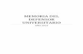 MEMORIA DEL DEFENSOR UNIVERSITARIO - Inicio