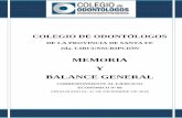 MEMORIA Y BALANCE GENERAL - Colegio de Odontólogos de ...